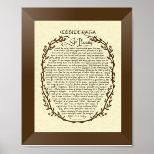 Poster Poema dos DESIDERATA por Ehrmann máximo