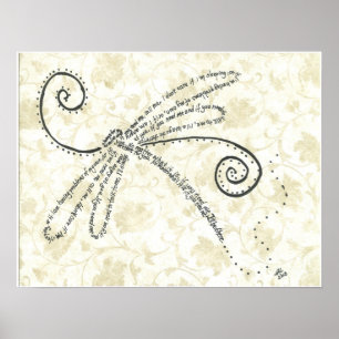 Poster Poema em forma de libélula