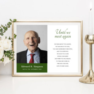Poster Poema Funerário Verde Até Nos Encontrarmos Novamen