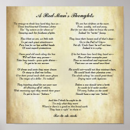 Poster Poema Indígena Americano Inspirador