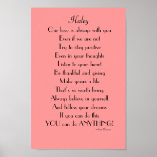 Pôster Poema inspirado da filha dos pais