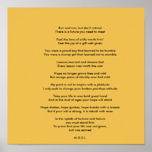 Pôster Poema intitulado inspirado por Matt