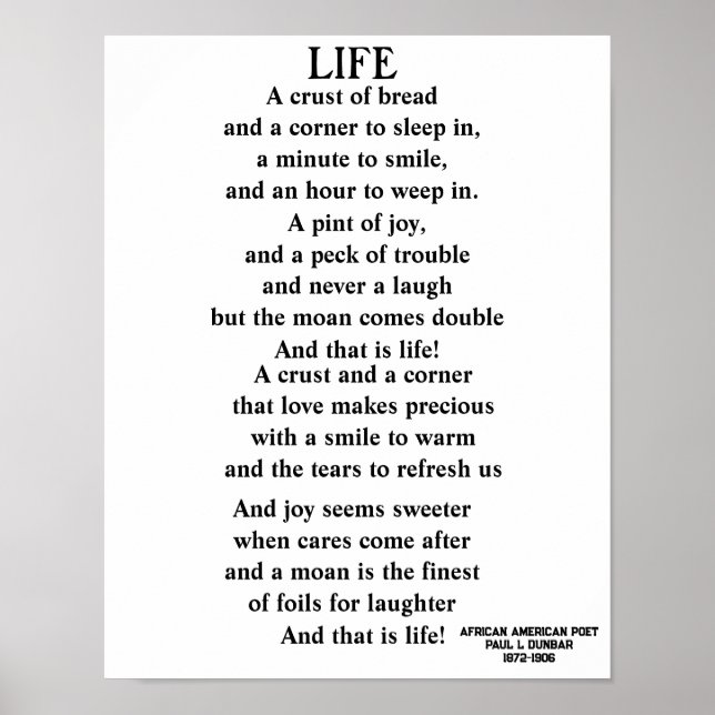 Poster poema LIFE (Frente)