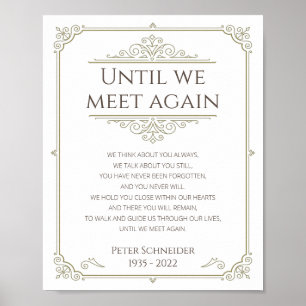 Poster Poema Memorial Vintage Até Nos Encontrarmos Novame