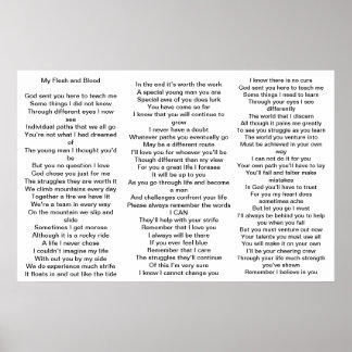 Poster Poema para pais de crianças com síndrome de Asperg