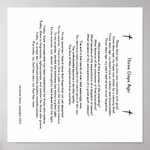 Pôster Poema Páscoa "Há Três Dias"