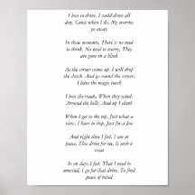 Poema sobre dirigir para encontrar a paz