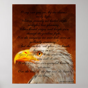 Pôster Poemas líricos Eagle da bandeira star spangled