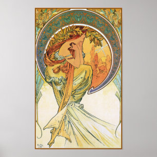 Pôster POESIA da série "as artes" por Mucha