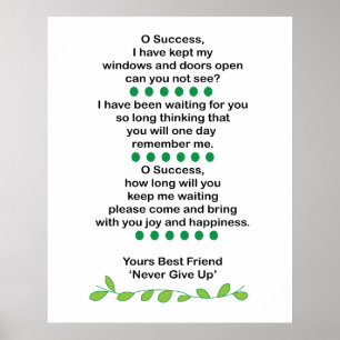 Poster Poesia de Sucesso Inspirador Motivacional