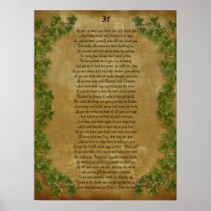 Poster Poesia inspiradora de Rudyard Kipling