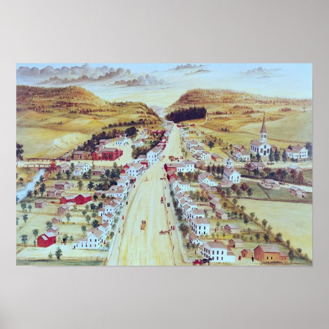 Pôster Poestenkill, Nova Iorque, c.1855 (Frente)