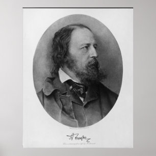 Poster Poeta Alfred Lord Tennyson Retrait