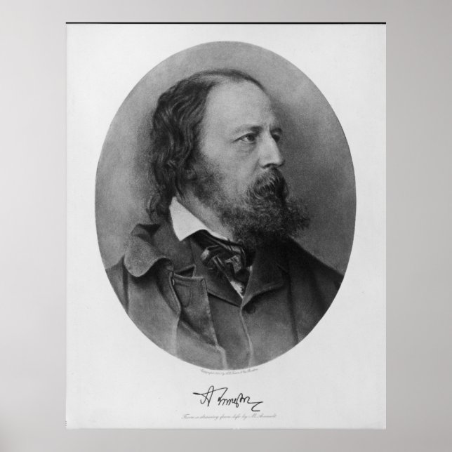 Poster Poeta Alfred Lord Tennyson Retrait (Frente)