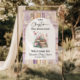 Poster Poetcore New Chapter Pink Girl Book Baby Shower