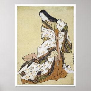 Poster Poetess Ono, Harunobu, 1764