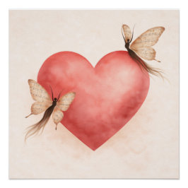 Pôster Poetic  Butterfly Form  -Heart Poster