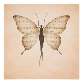 Pôster Poetic Butterfly Form Poster