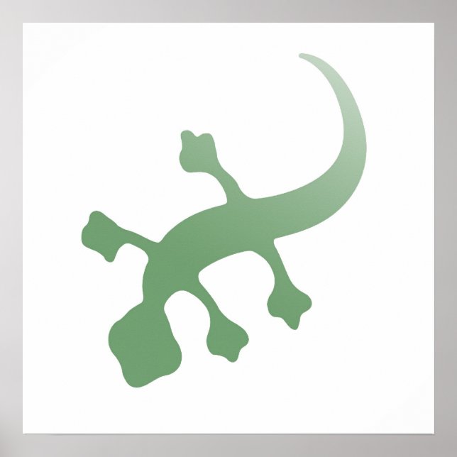 Poster Poetica Gecko em Verde (Frente)