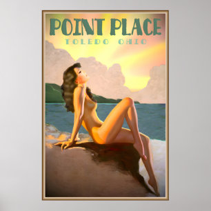 Poster Point Place Toledo Ohio Natalie Wood Retro Alfinet