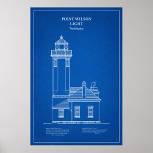 Poster Point Wilson Lighthouse - Washington - AD