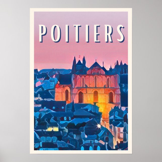 Poster Poitiers Photo Vintage (Frente)