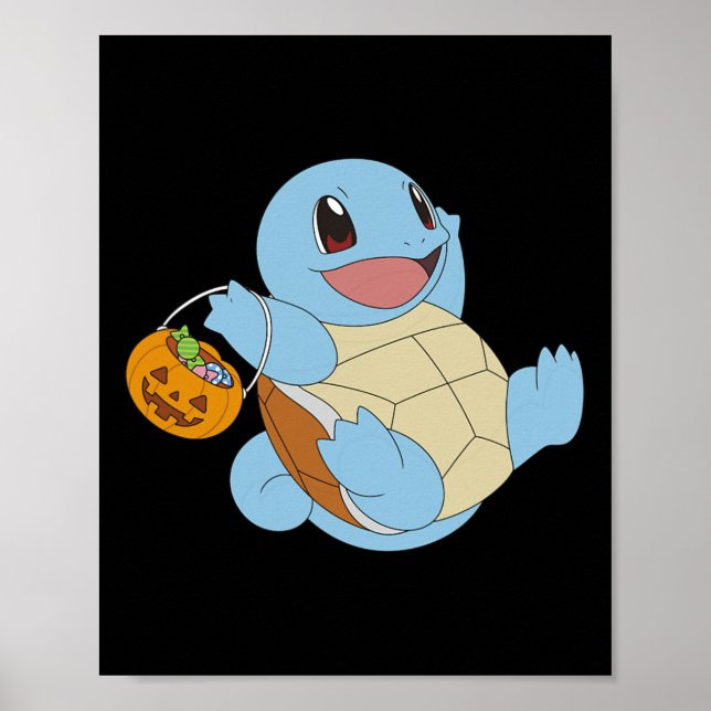Poster Pokémon Halloween Esquadrão Com Seu Truque Ou Trat (Frente)