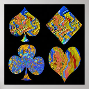 Pôster Poker Dourado Champion