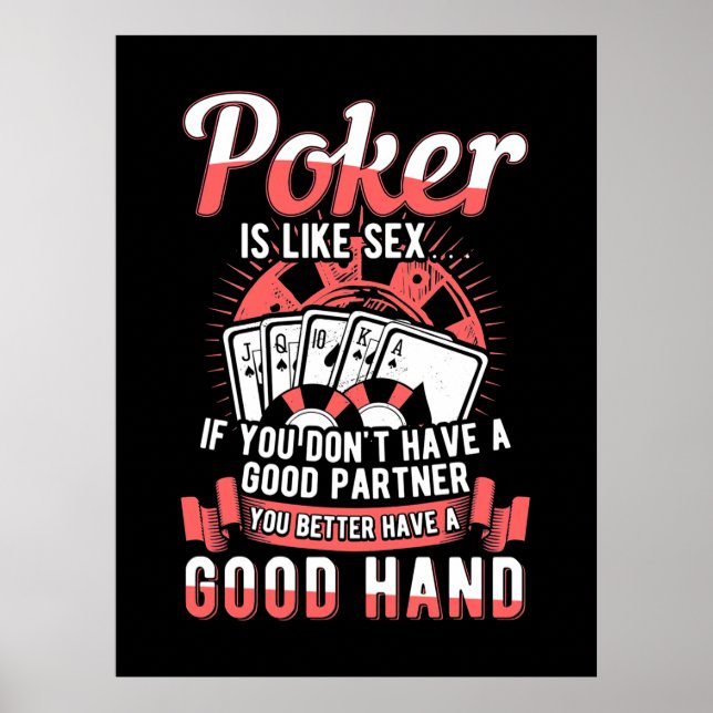 Poster Poker, É Melhor Você Ter Uma Boa Mão (Frente)