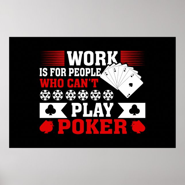 Poster Poker engraçado, trabalho de arte, sala de jogos d (Frente)