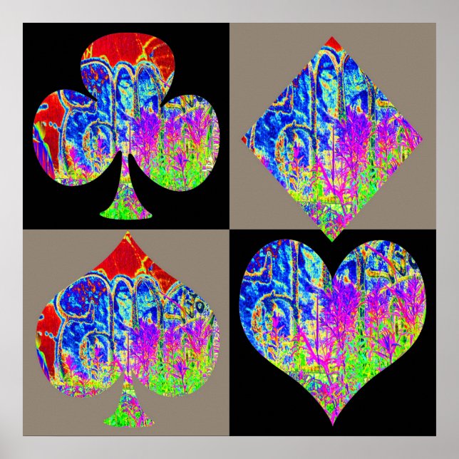 Poster Poker: Grafites de Conjunto de Poker (Frente)