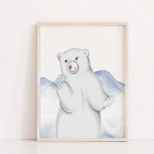 Poster Polar Bear Árctico: Decor de Parede Animal