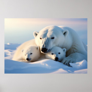 Poster Polar Bear Selvagem Beleza Selvagem Selvagem