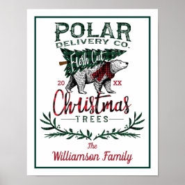 Poster Polar Delivery Co Fresca Fresca Família de Árvores