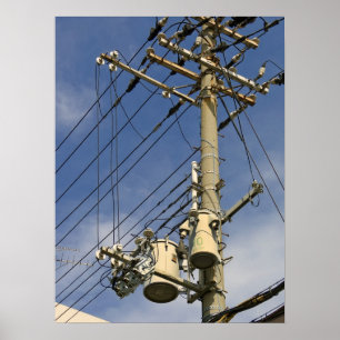 POSTER POLE DO UTILITÁRIO DE ENERGIA JAPÃO