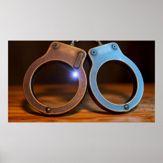 Poster Police handcuffs