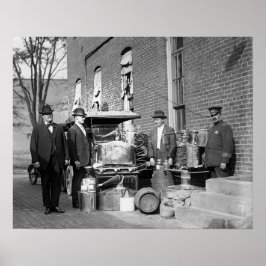 Pôster Polícia Com Alambique Apreendido, 1922. Foto Antig