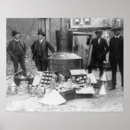 Poster Polícia Com Alambique Apreendido, 1922. Foto Antig