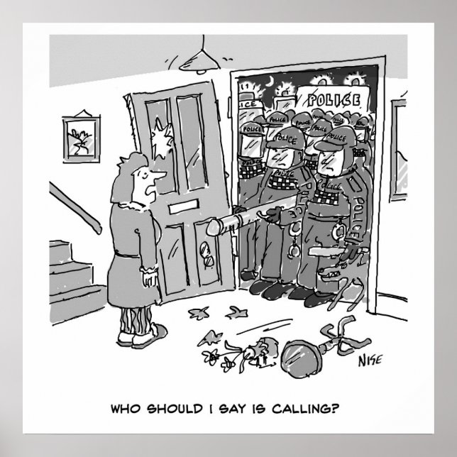 Poster Polícia de Choque Invadiu Propriedade - Tema Polic (Frente)