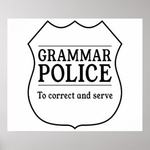 Poster Polícia de Gramática
