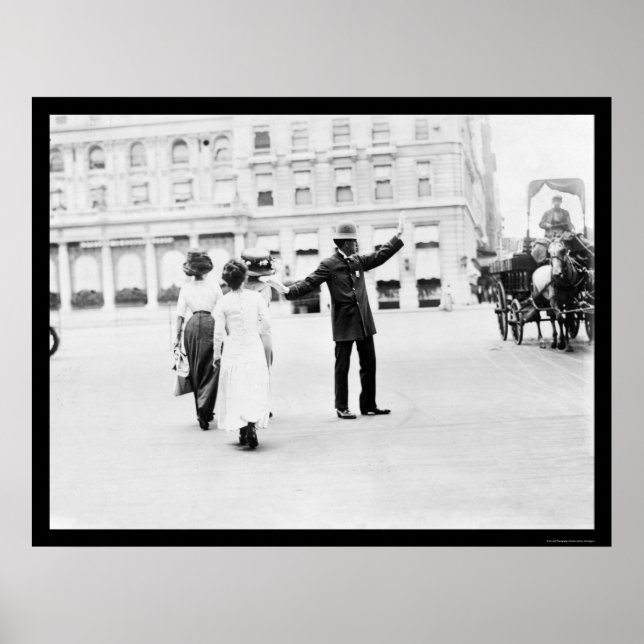 Pôster Polícia de Trânsito NYC 1911 (Frente)