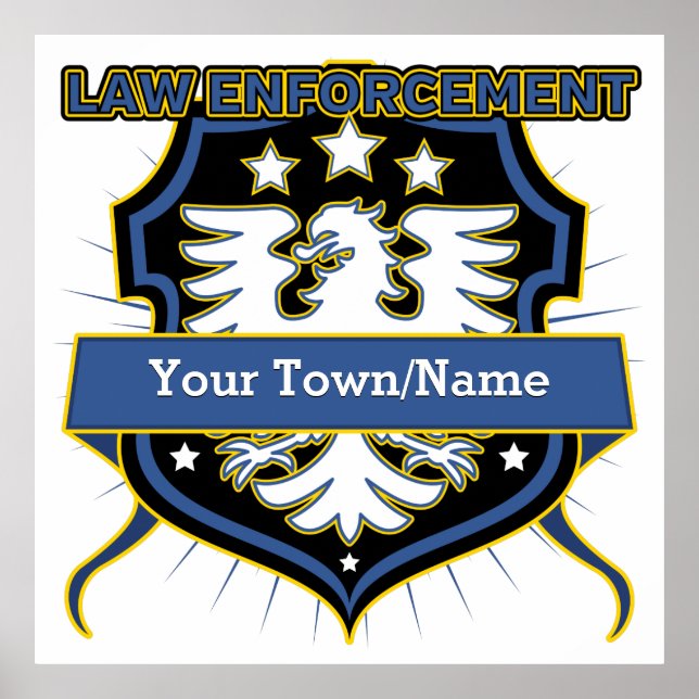 Poster Polícia Heraldry Crest (Frente)