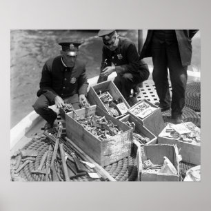Pôster Polícia Mostra Arsenal, 1923. Foto Antiga