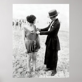 POSTER POLÍCIA MULHER MEDIDAS SUÍÇOS 1920