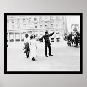 Pôster Polícia NYC 1911 do pelotão do tráfego