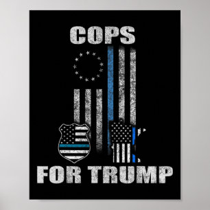 Poster Policiais Para Trump Apoiam Sindicato da Polícia V