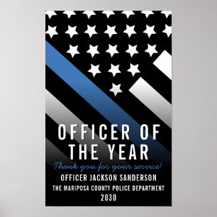 Poster Policial do Ano Agradecimento ao Funcionário