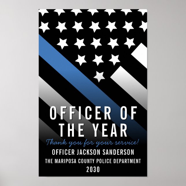 Poster Policial do Ano Agradecimento ao Funcionário (Frente)