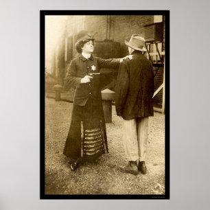 Pôster Policial que faz uma apreensão 1909