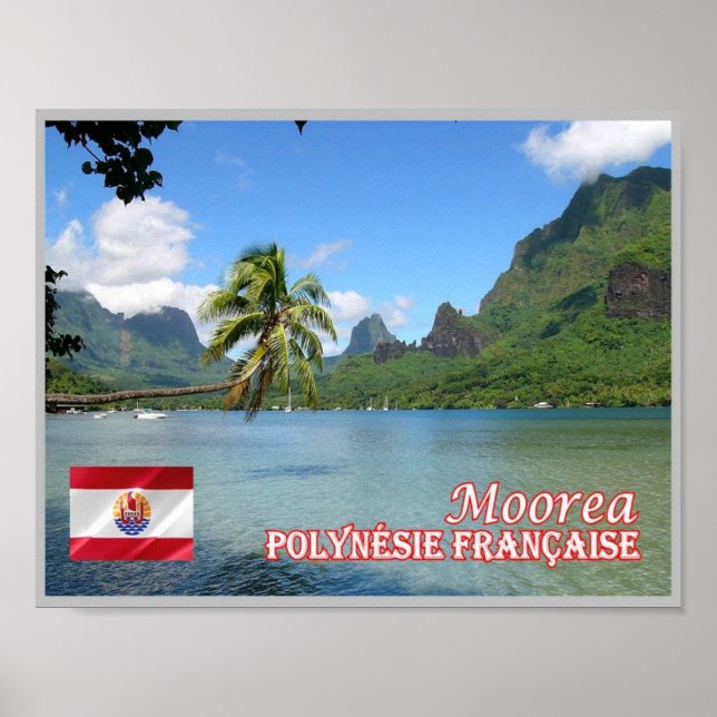 Poster Polinésia Francesa - Moorea - Baía de Cook - (Frente)